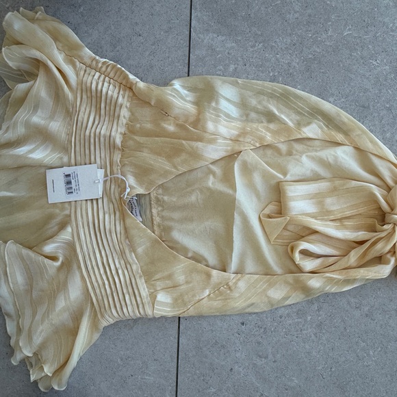 Peppermayo Willow Chiffon Mini Dress - Yellow NWT US:6/AUS:10 - Picture 6 of 9